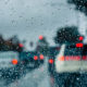 photo of heavy rain and traffic during the early evening