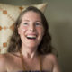 Betsy Davis smiles during her "Right To Die Party" in Ojai, Calif. Davis threw herself the party as she became one of the first to use a California law to take her own life in 2016.