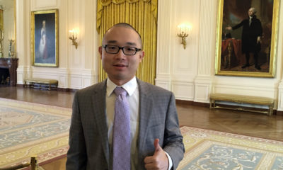 Photo of Panshu Zhao visiting the White House.