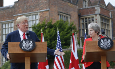 Photo of Theresa May and Donald Trump