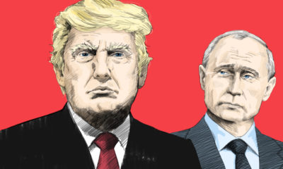 Illustration of Trump and Putin