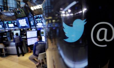 Photo of Twitter logo at NYSE