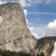 Photo of Nevada Fall near Liberty Cap as seen from the John Muir Trail in Yosemite National Park
