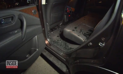 Photo of van that was smashed and grabbed