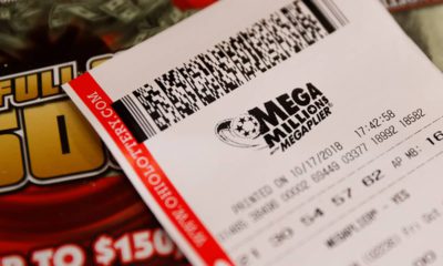 Photo of a Mega Millions lottery ticket