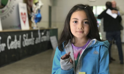 Central Unified student shows off her new winter coat