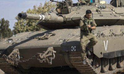 Photo of an Israeli tank and soldier