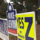 Photo of political signs in California