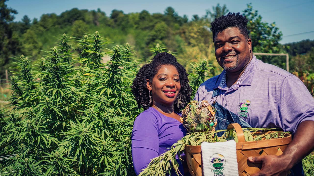 Photo of hemp farmers in Liberty, NC