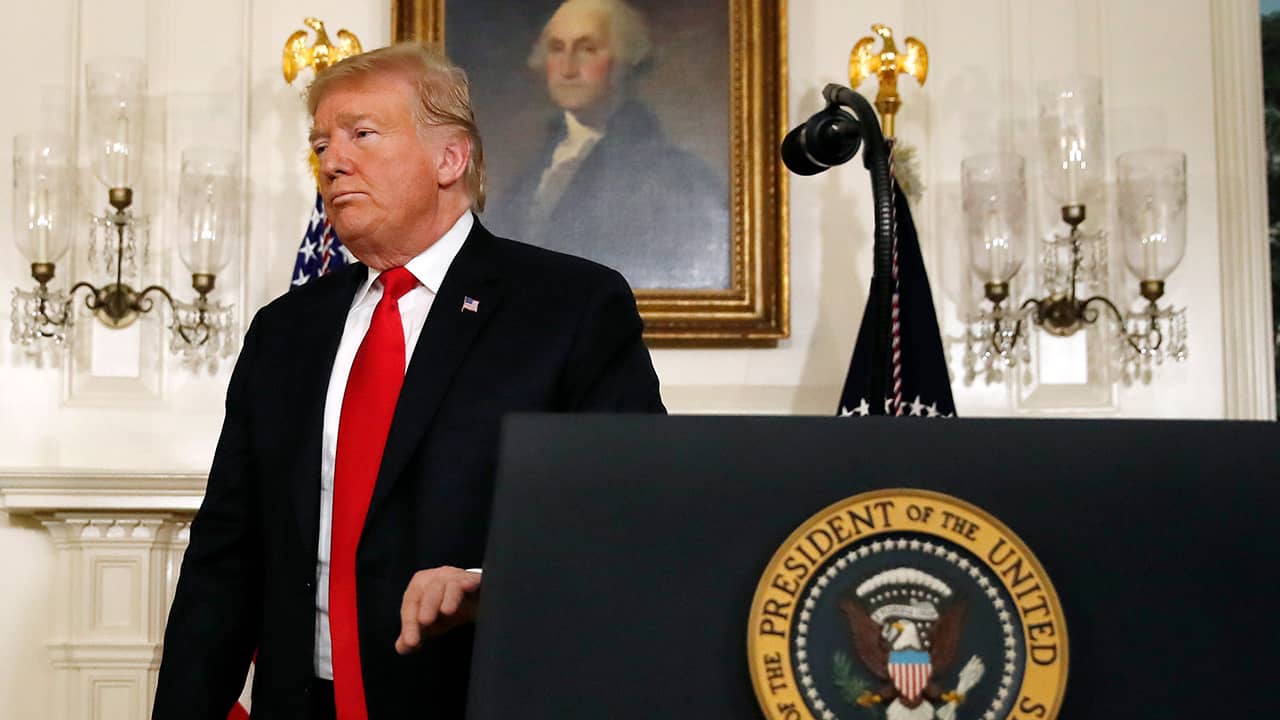 Photo of President Donald Trump in the White House