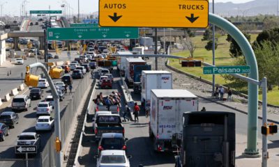 Photo of trucks at El Paso-Mexico border