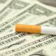 Photo of cigarette and money