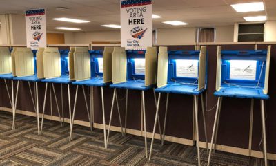 Photo of voting booths