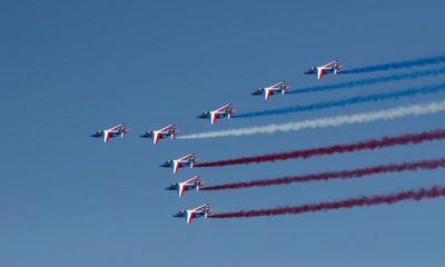Photo of Alpha jets flying during the Paris Air Show