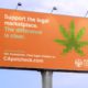 Photo of rendering of billboard urging consumers to purchase cannabis from retailers