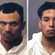 mug shots of two men arrested after their stolen car killed two pedestrians