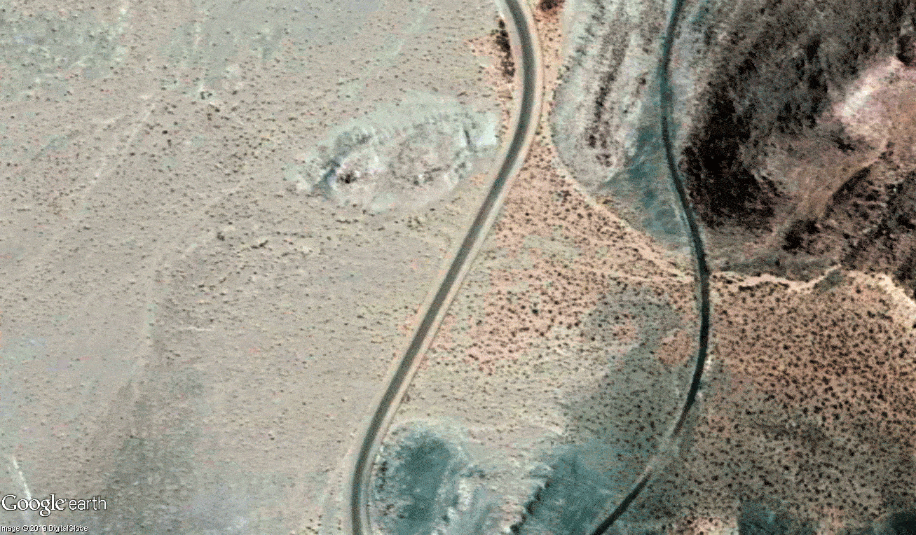Photo of of satellite image of Ridgecrest earthquake