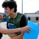 Photo of U.S. citizen Francisco Galicia, 18, getting a hug from his attorney