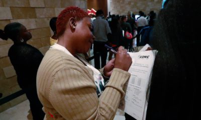 Photo of woman filling out job application