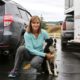 Photo of Carole King and her border collie, Kate, reunited in Kalispell, Montana