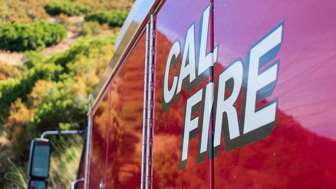 Photo of Cal Fire truck