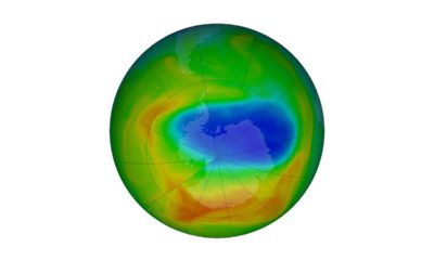 Photo of a hole in the ozone layer