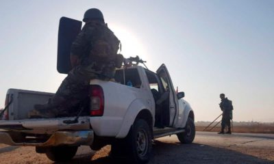 Photo of Syrian troops deploying in Tal Tamr
