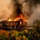 Photo of a burning house