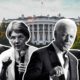 Photo collage of President Donald Trump, Elizabeth Warren, Joe Biden, and Bernie Sanders