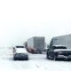 Photo of traffic stuck in snow in the Cajon Pass