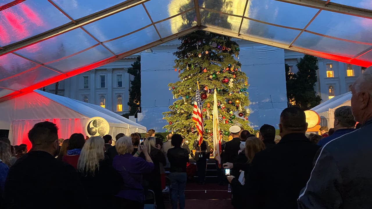 Photo of State Capitol lighting ceremony