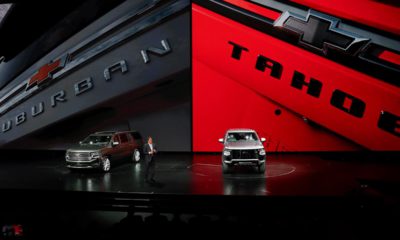 Photo of Mark Reuss, President, General Motors, talking about the new 2021 Chevrolet Suburban and Tahoe