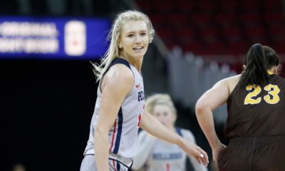 Game action of Fresno State forward Maddi Utti