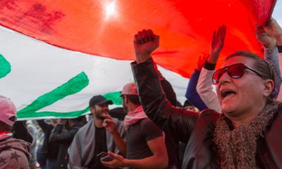 Photo of protesters in Iraq