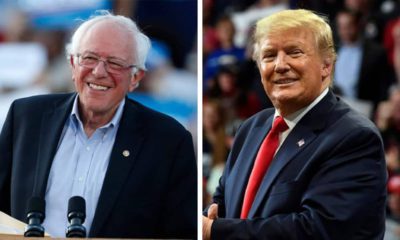 Photo combination of Bernie Sanders and Donald Trump