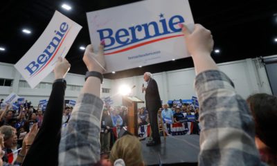 Photo of Sen. Bernie Sanders at a campaign event