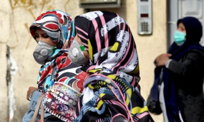 Photo of people wearing face masks in Tehran, Iran