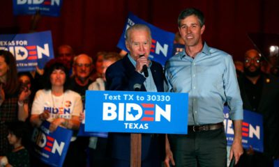 Photo of Democratic presidential candidate former Vice President Joe Biden and former Texas Rep. Beto O'Rourke