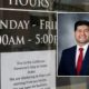 composite of a shelter in place sign at a business and a portrait of Fresno City Councilman Luis Chavez
