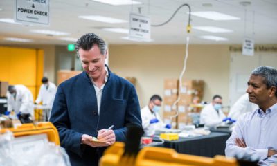 Photo of Gov. Gavin Newsom at Bloom Energy