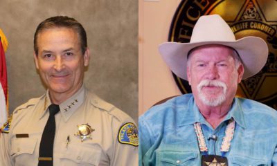Photos of Tulare County Sheriff Mike Boudreaux and Merced County Sheriff Vern Warnke