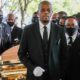 Photo of George Floyd's coffin being carried
