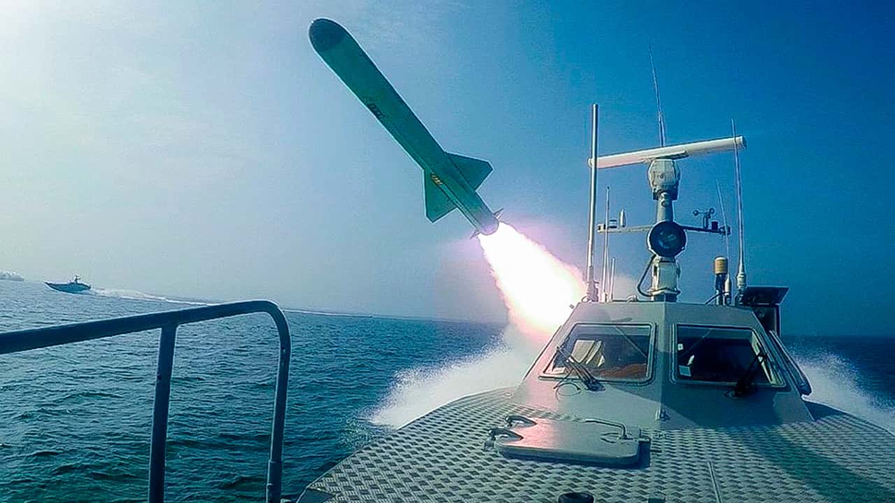 Photo of a Revolutionary Guard's speed boat