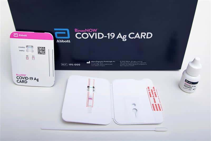 Photo of a rapid COVID-19 test