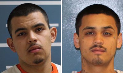Booking photos of Cesar Raya and Vincent Lopez-Prado